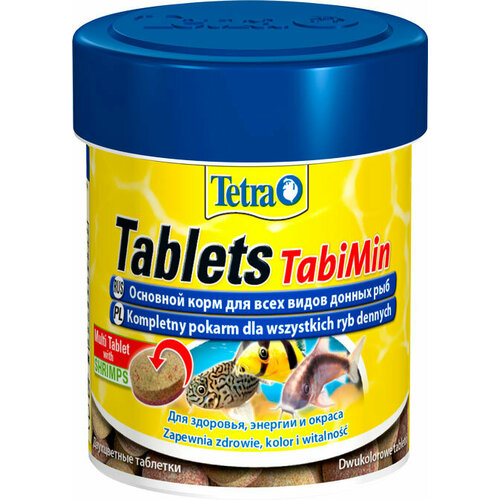 TETRA TABLETS TABIMIN корм таблетки для донных рыб (120 т х 6 шт) tetra pleco tablets корм для травоядных донных рыб таблетки 120 таб