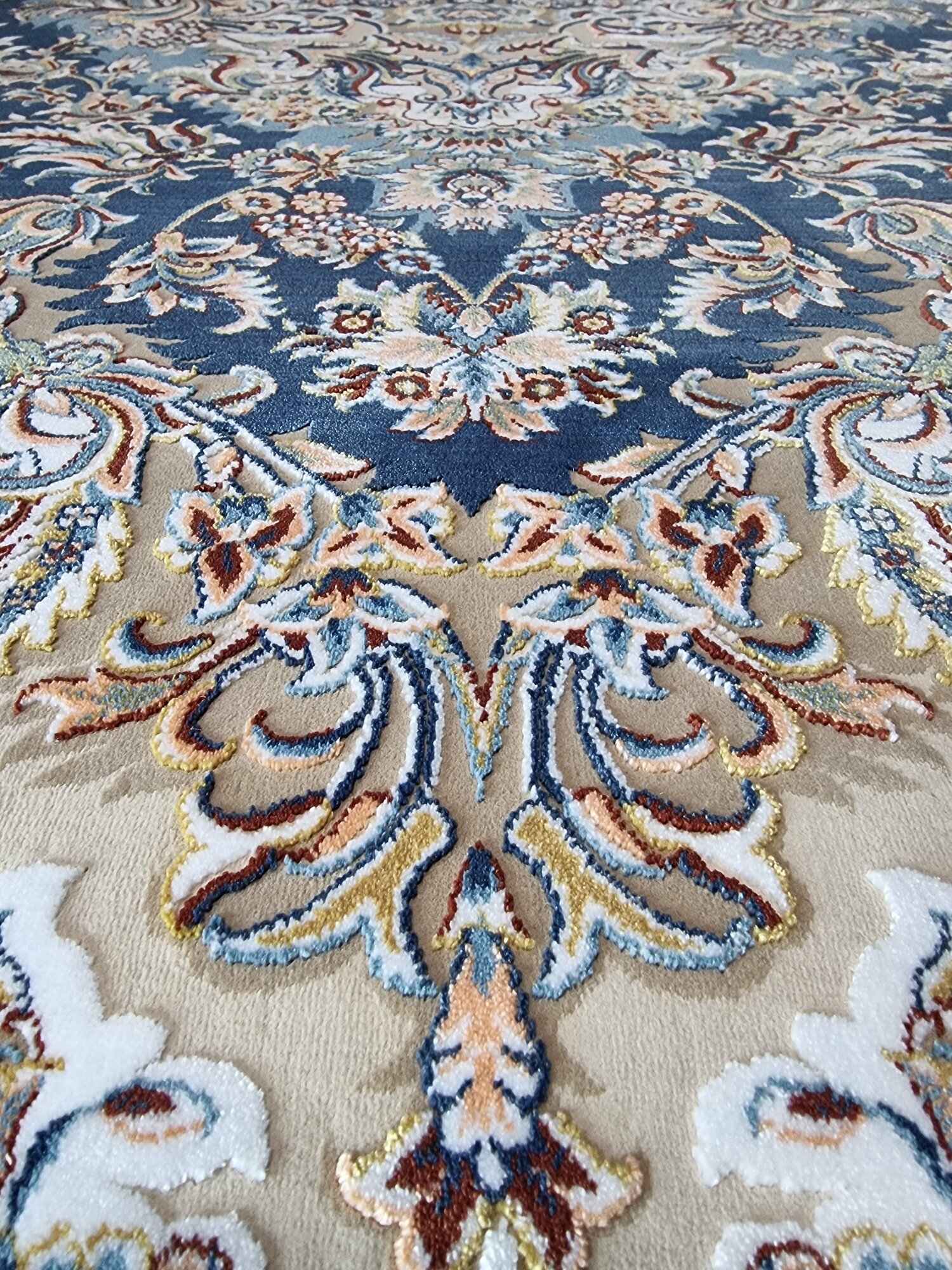 Персидский ковер Farrahi Carpet, Иран, размер 1х1.5 м - фотография № 8