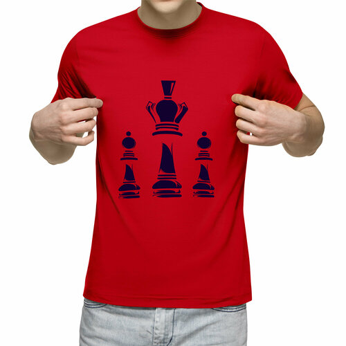 Футболка Us Basic, размер XL, красный мужская футболка шахматы не самый плохой шахматист в мире xl темно синий