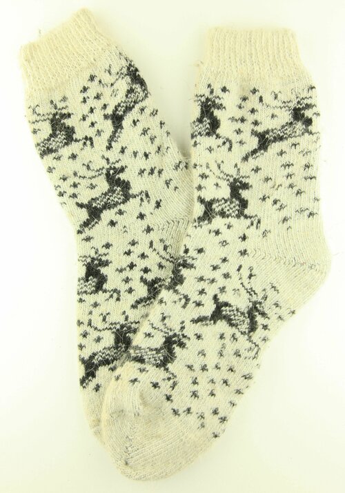 Женские носки  средние, вязаные, размер 38-40, мультиколор