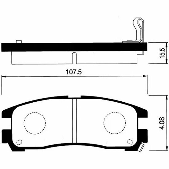 Колодки тормозные задние Sangsin Brake для Mitsubishi PAJERO PININ H77W 00-, 4 шт