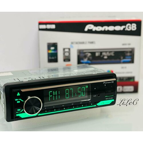 Магнитола Pioneer GB-912BT 60W Bluetooth, USB, AUX, Cъемная панель.