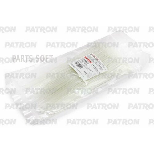 PATRON P25200W Комплект пластиковых хомутов 2.5 х 200 мм, 100 шт, нейлон, белые