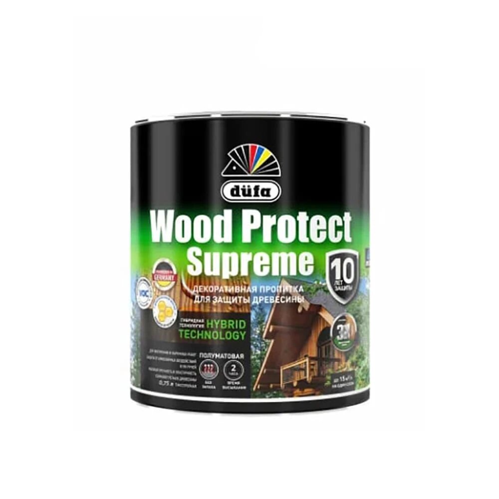 Пропитка декоративная для защиты древесины Dufa Wood Protect Supreme (0,75 л) палисандр