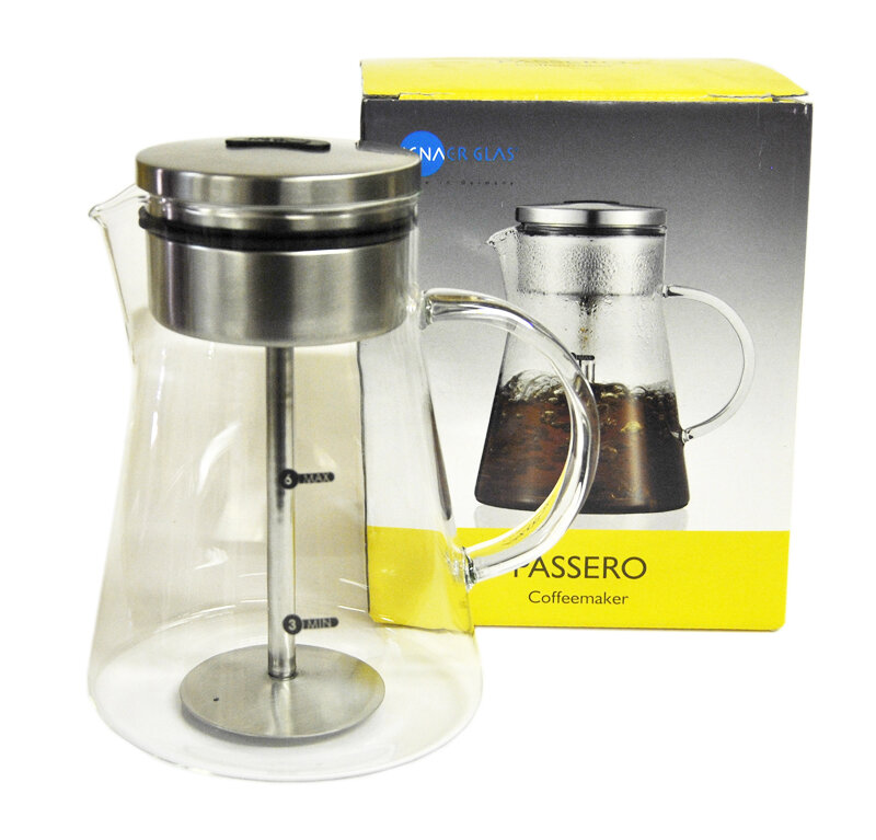 Кофейник стеклянный 1000 мл с фильтром из термостойкого стекла