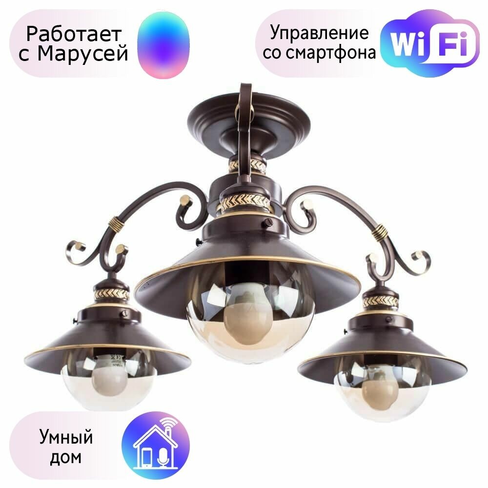 Люстра потолочная Arte Lamp 7 с поддержкой Маруся A4577PL-3CK-М - фото №1