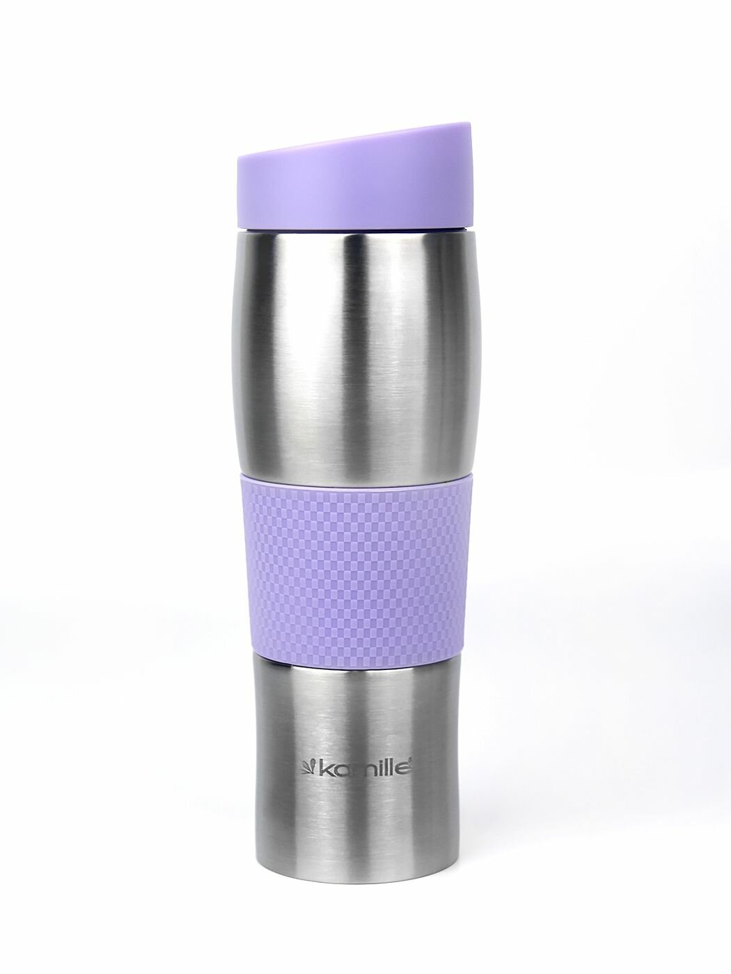 Термокружка 480мл из нержавеющей стали с TPR-вставкой Kamille.