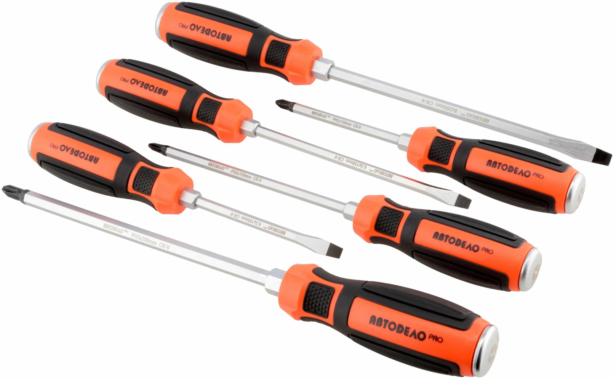 Набор отверток Автодело PRO 6 предметов.(силовые)