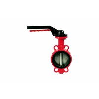 DYARM Затвор поворотный -ZP-065-16-G-N-E-HT (красный), DN065, PN16, межфланцевый / корпус GGG40 / диск CF8 / уплотнение EPDM HT, с ручкой 4687203187811