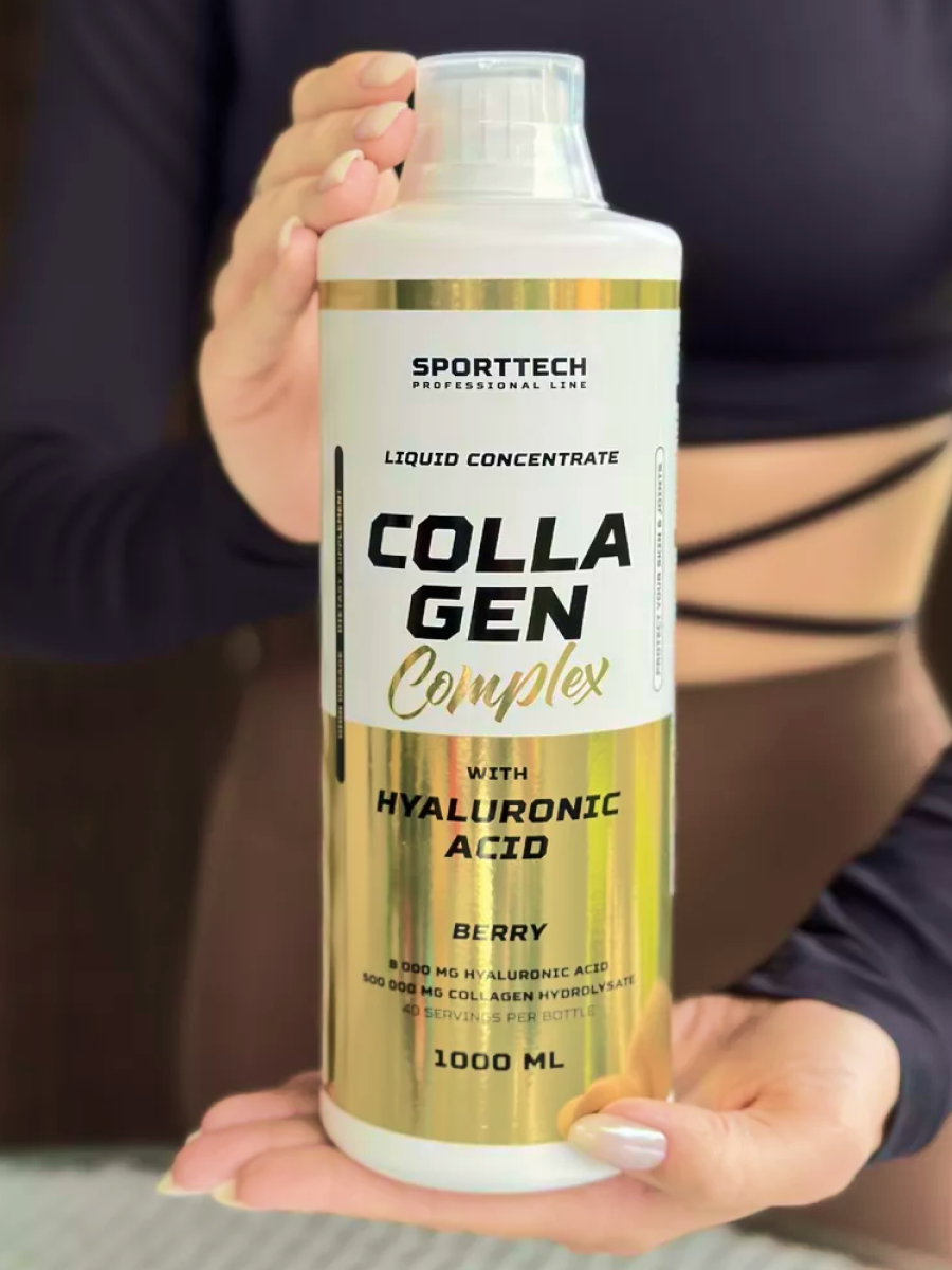 Картинки Коллаген пептидный 12500 мг с Гиалуроновой кислотой SPORTTECH, вкус ягодный, 1000мл, красота, кожа, волосы. ногти, суставы