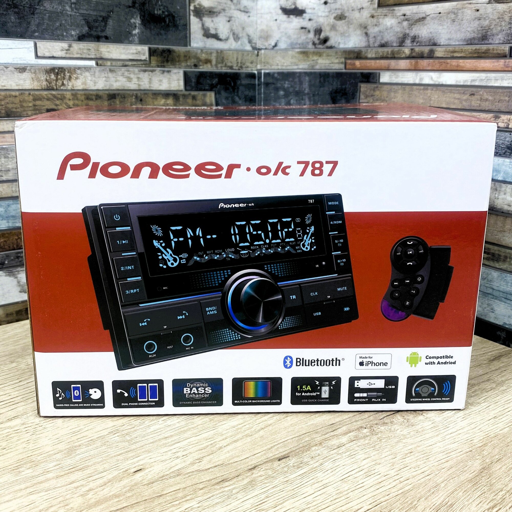 Магнитола автомобильная Pioneer.ok 787 2DIN Bluetooth/2USB/SD — фото 1