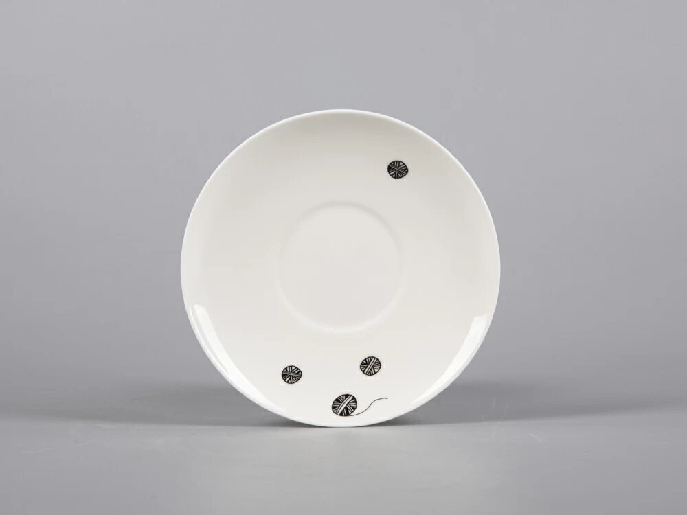 Кофейная пара "Веселый Клубочек", костяной фарфор, форма Майская, Императорский фарфоровый завод — фото 1