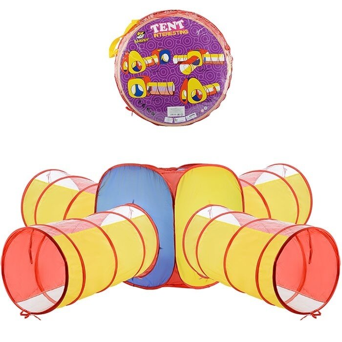 Игровая палатка Oubaoloon 4 тоннеля, в пакете (J1088E)