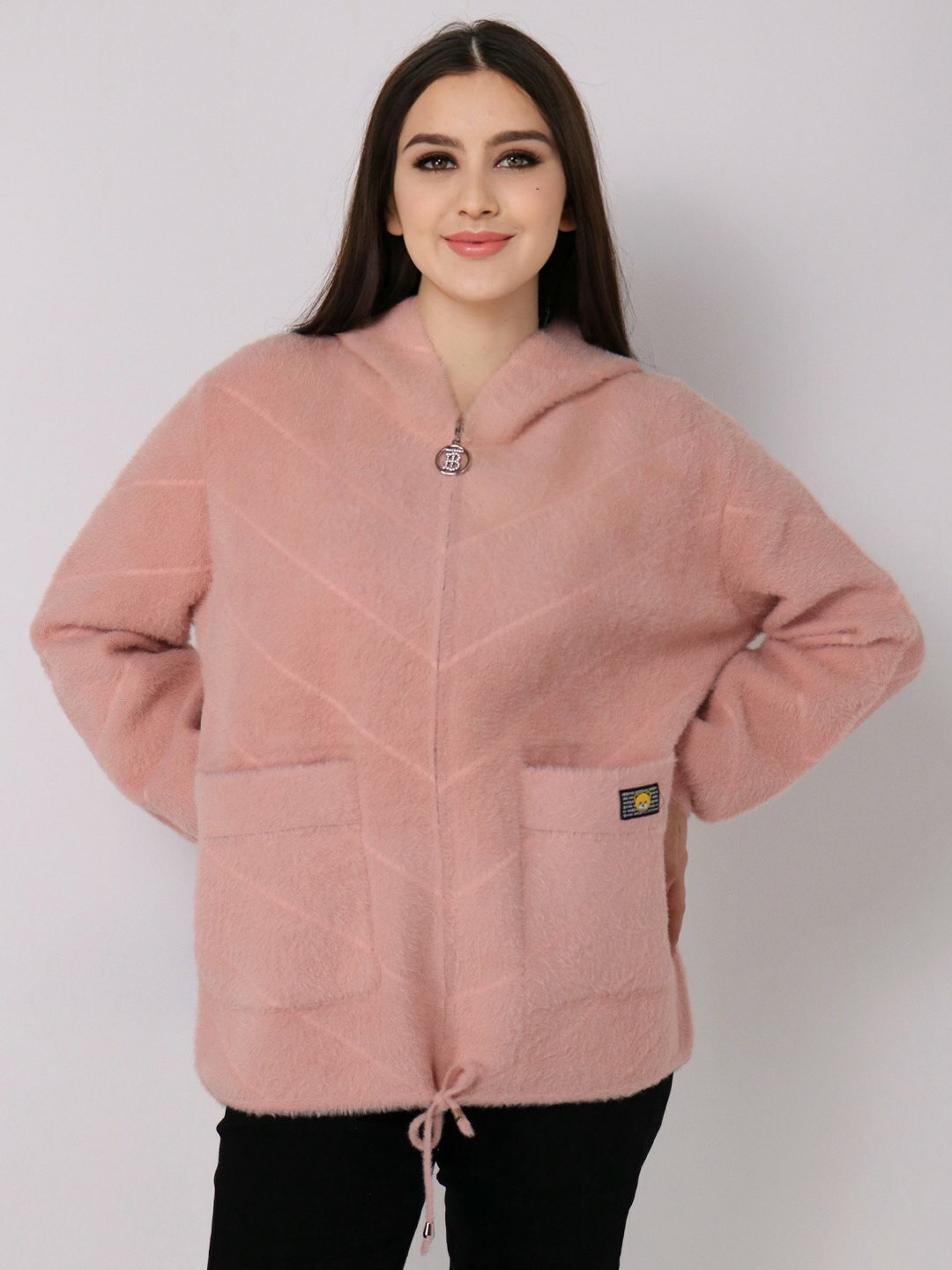 Пальто, размер One Size, розовый, — фото 1