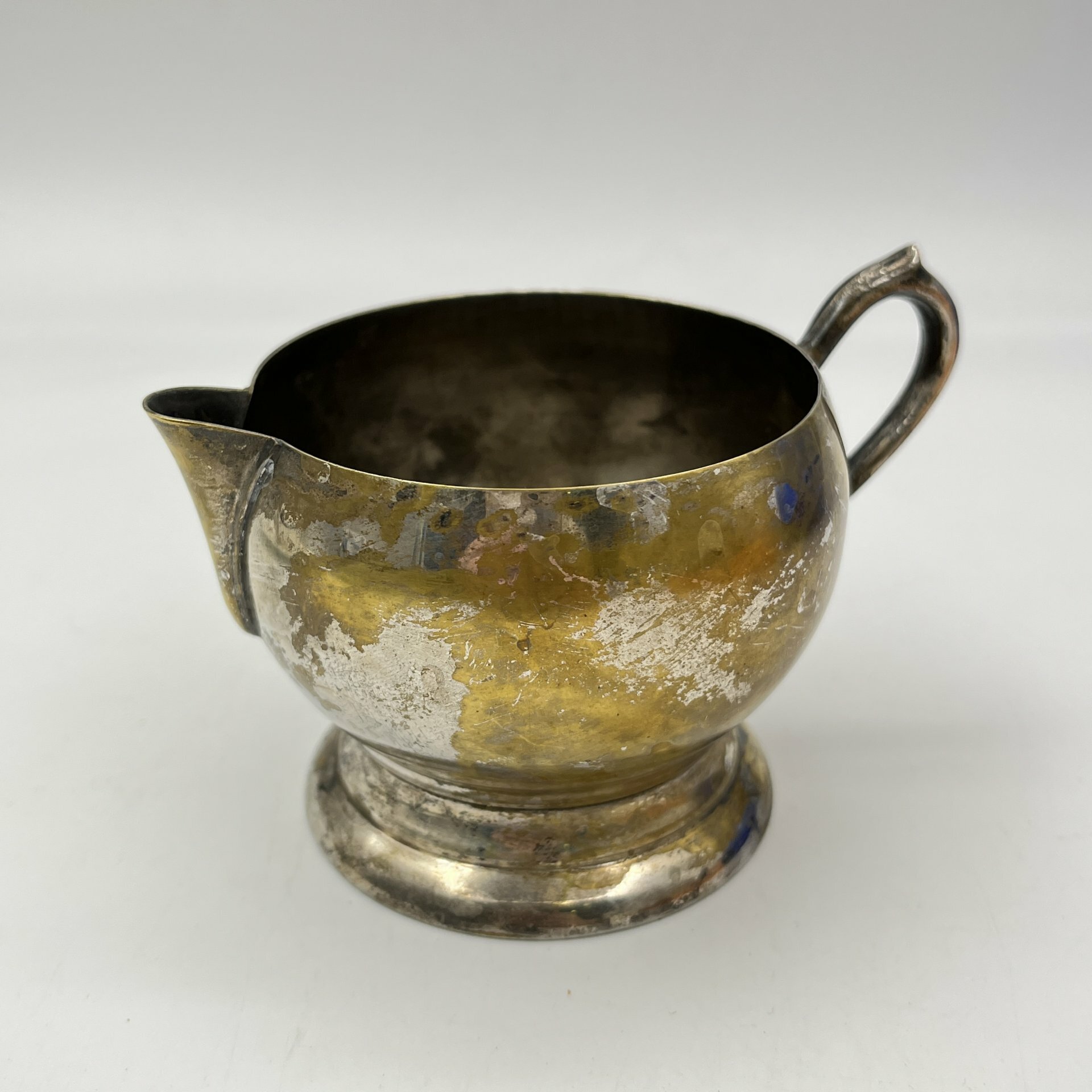 Молочник лаконичной формы, "Permabrite", металл, серебрение, Италия, 1950-1980 гг.