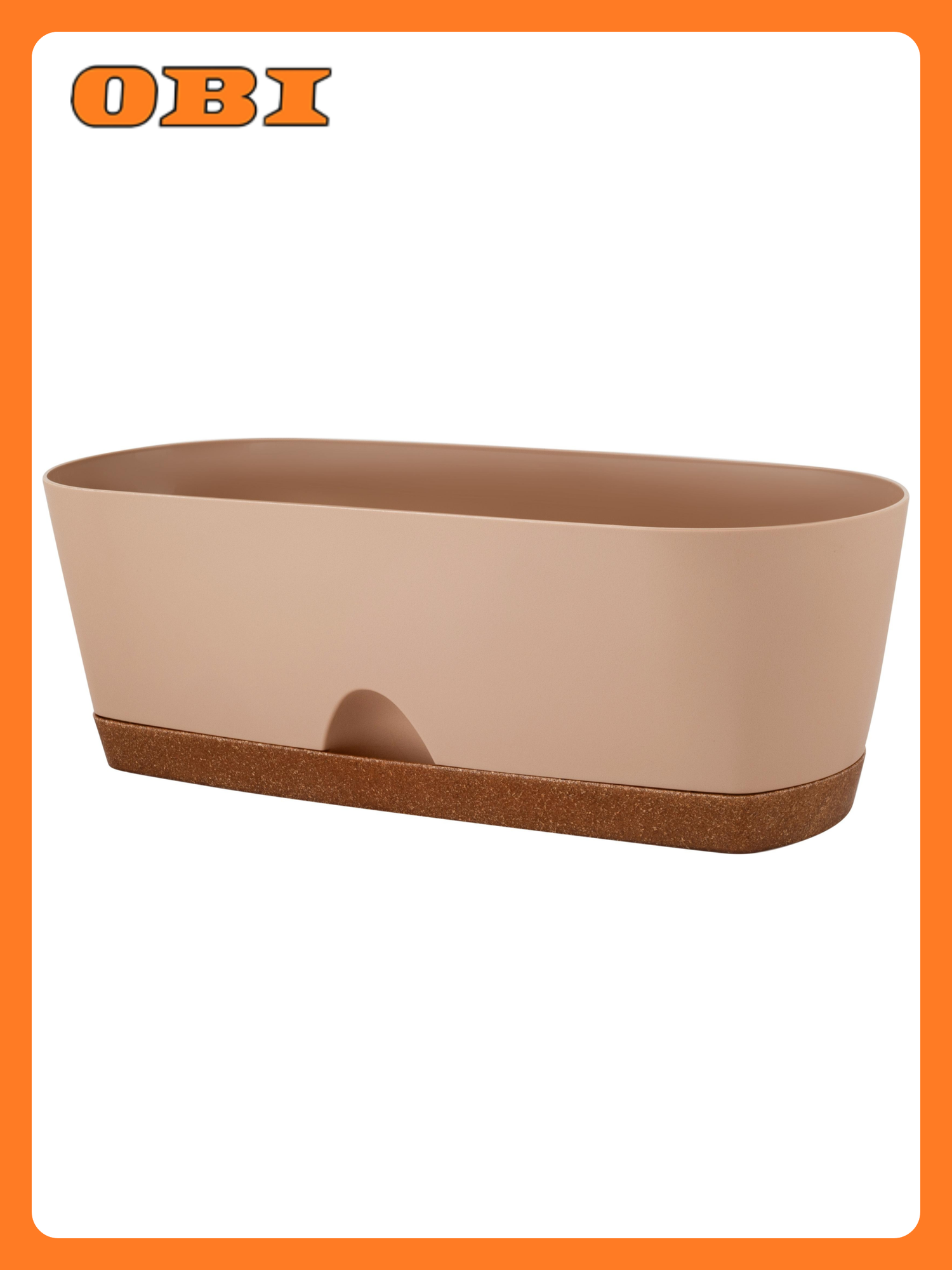 Балконный ящик Ingreen Wood 40 см молочный шоколад/бук