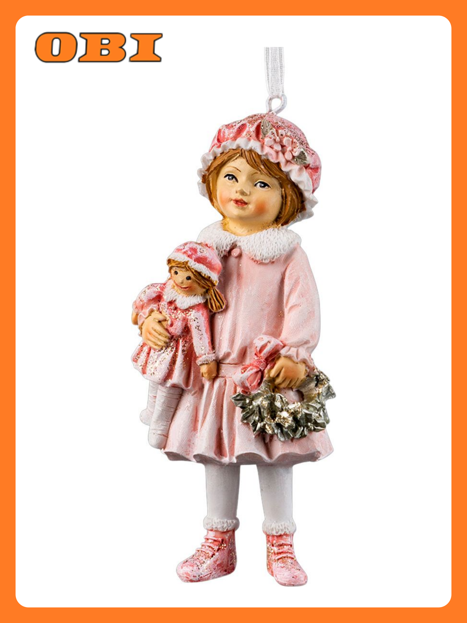 Украшение ErichKrause Decor Девочка с куклой зефирная 105 см
