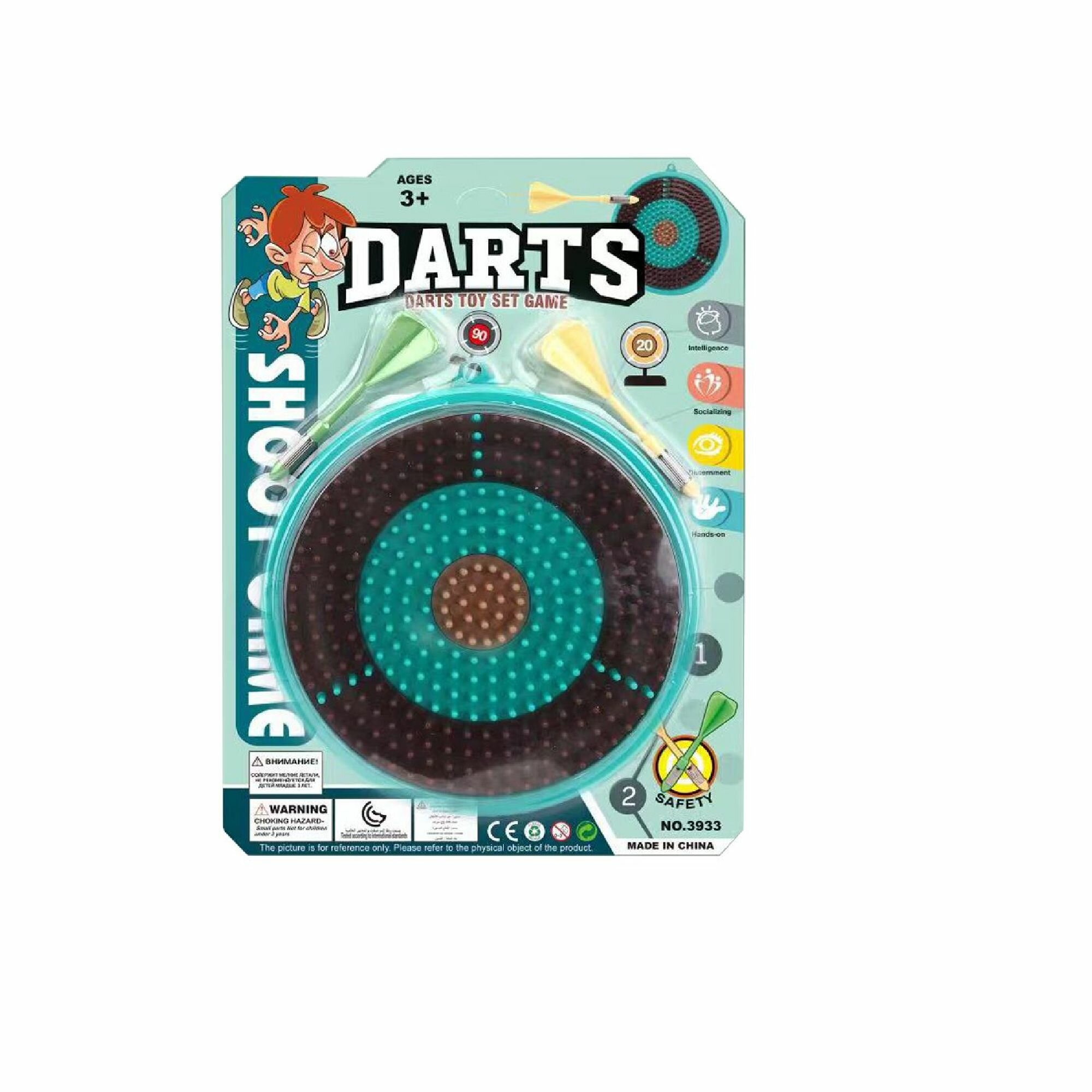 Дартс, диаметр 16см, с дротиками, 2 штуки