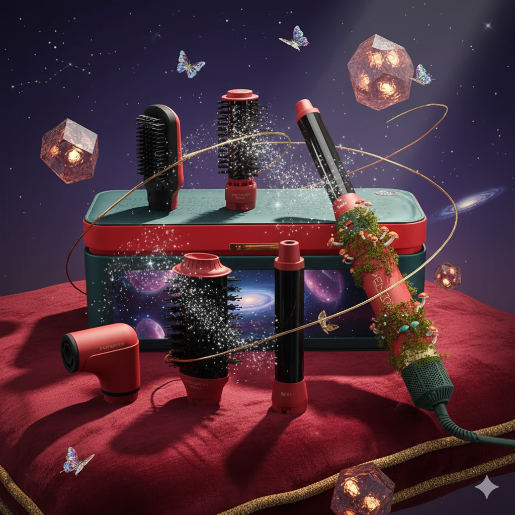 Фен, Сочинский куритгич-стайлер сверхзвуковой Enzo-4222 6 насадок, 1500 Вт