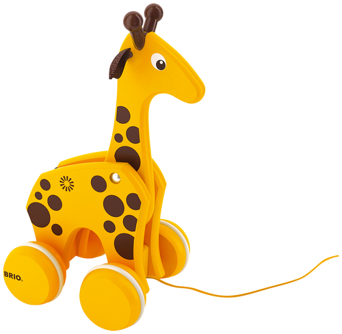 Каталка-игрушка Brio Pull-along Giraffe (30200), желтый/коричневый