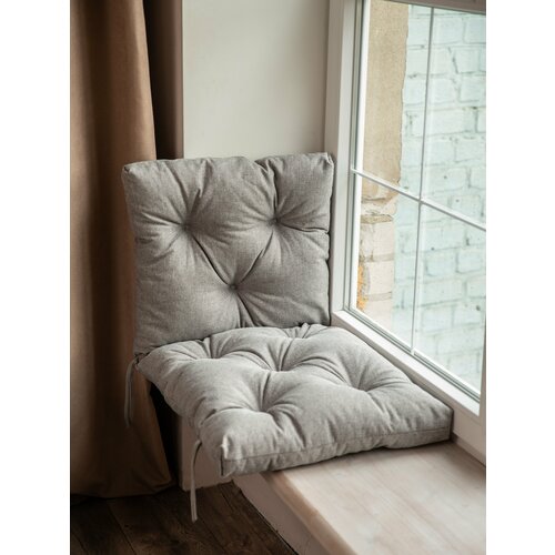 Матрас-подушка на качели, скамейку или подвесное кресло, светло-серая