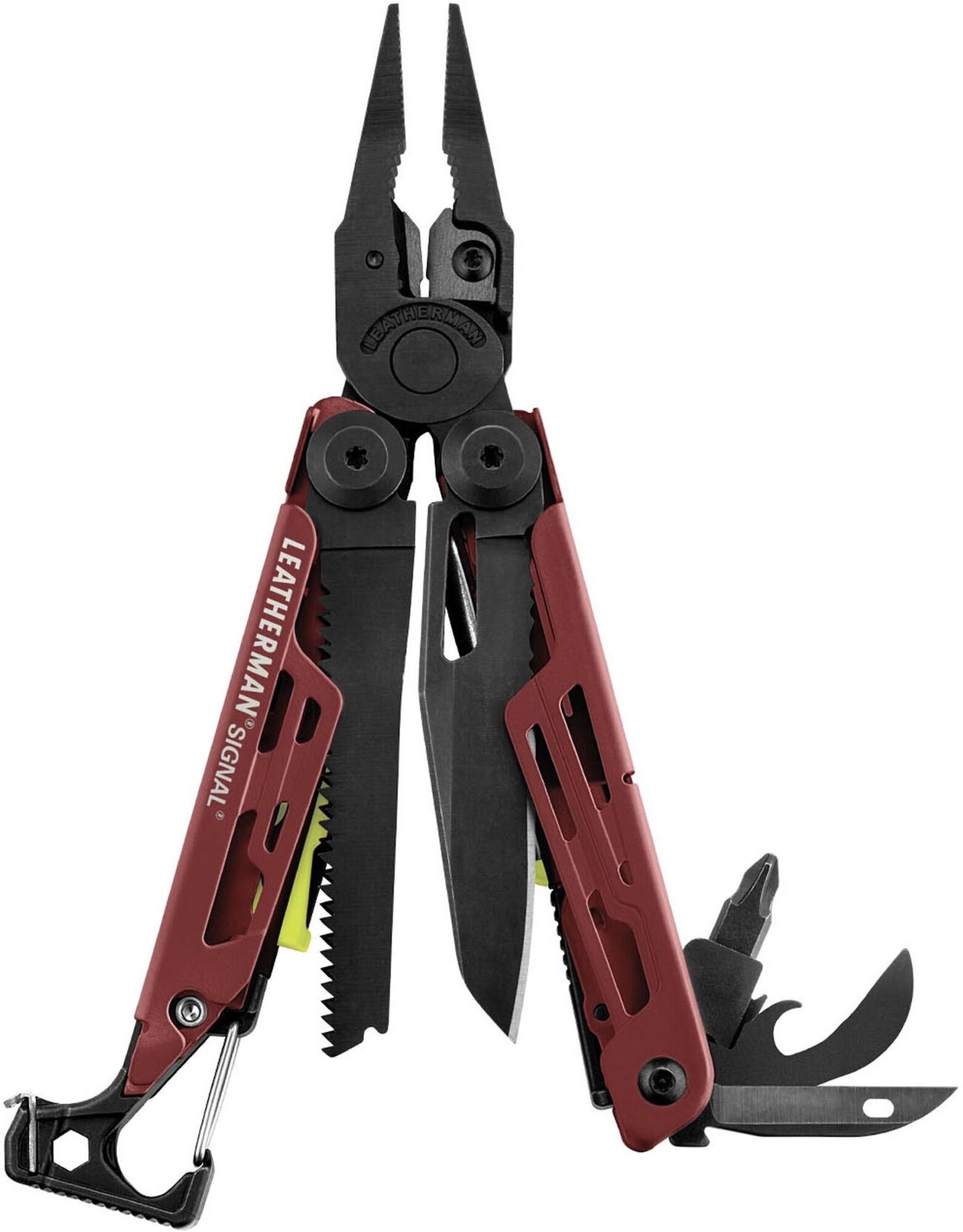 Мультитул Leatherman Signal, 19 функций, бордовый, нейлоновый чехол (832745)