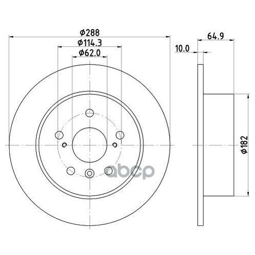 фото Диск тормозной | зад | nisshinbo арт. nd1001k