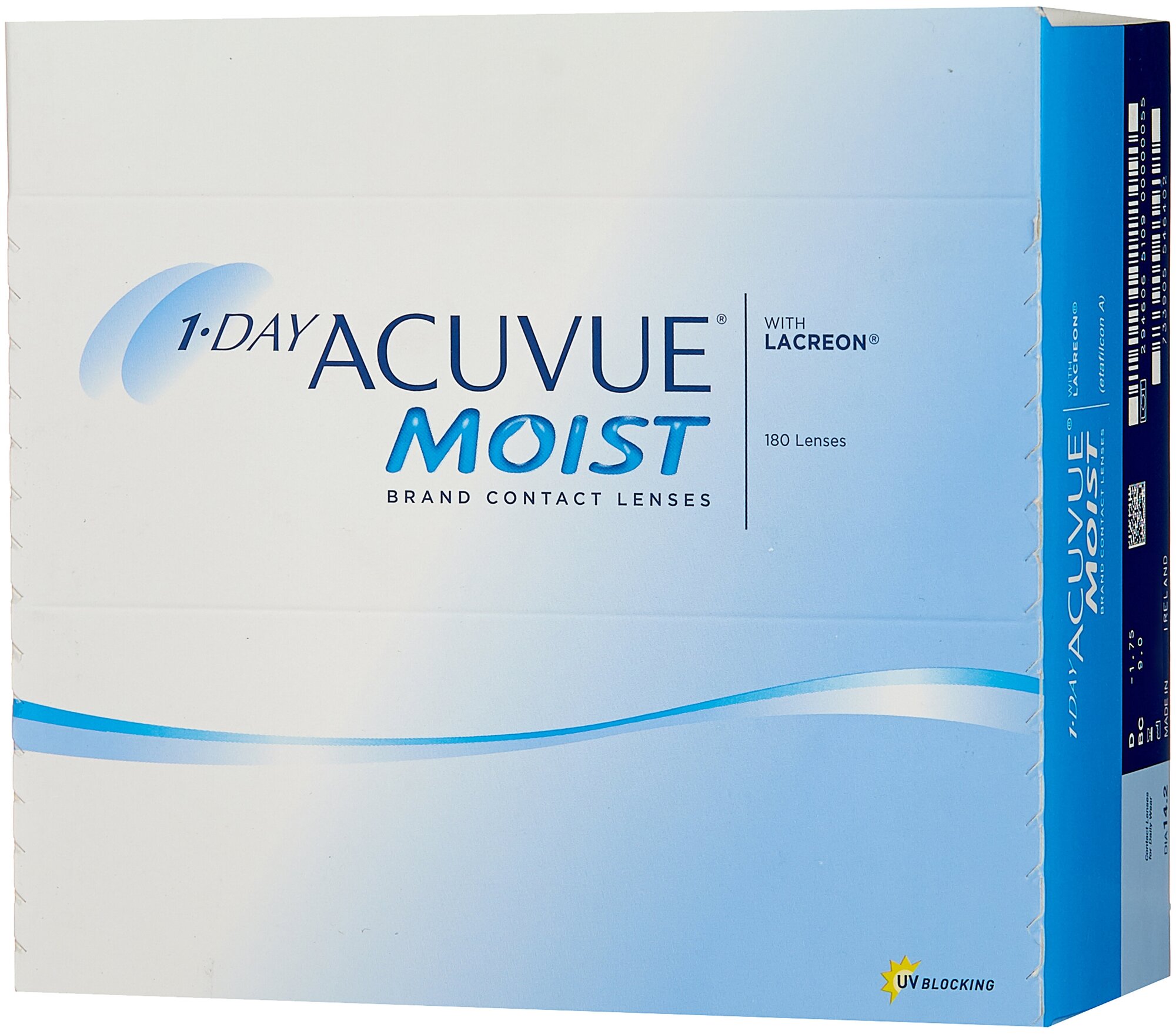   1 DAY Acuvue MOIST (180 pack), 9,0, -1,75