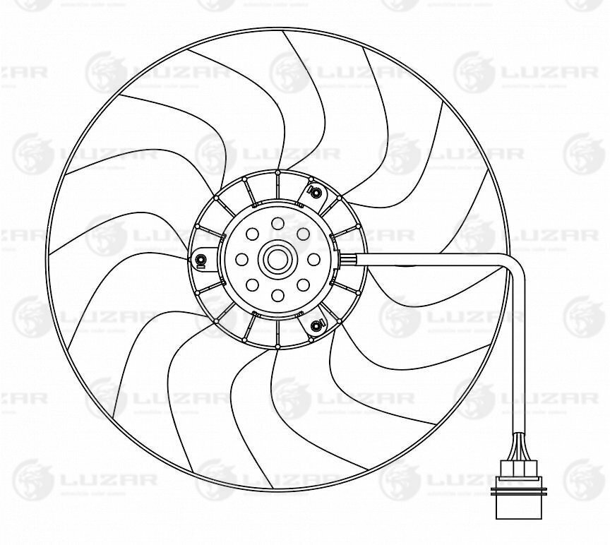 Э вентилятор охл. Luzar LFc 1805