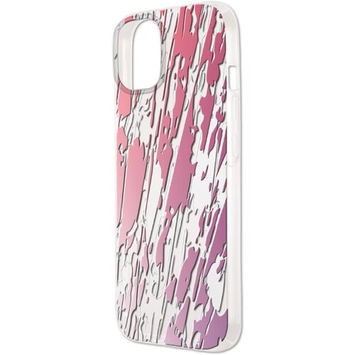 Силиконовый чехол Mcover для Apple iPhone 14 с рисунком Розовая абстракция силиконовый чехол mcover для apple iphone 6 с рисунком яркая абстракция