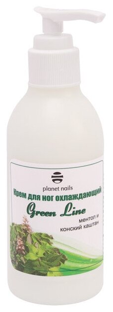 Planet nails Green Line Крем для ног охлаждающий, 200 мл