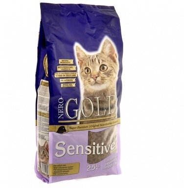 NERO GOLD super premium Для Кошек с чувствительным пищеварением: Ягненок (Cat Adult Sensitive) 0,8 кг 20051 (2 шт)