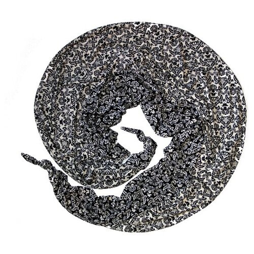 фото Двойной комбинированный шарф-долька оланж ассорти с узелками серия "хорошие гены"