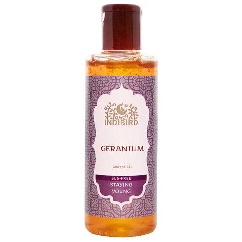 Гель для душа INDIBIRD Аюрведический Герань Без сульфатов (Geranium Shower Gel SLS-free) 200 мл