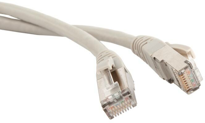 Патч-корд RJ45 - RJ45, 4 пары, FTP, категория 6, 0.5 м, серый, LSZH, LANMASTER LAN-PC45/S6-0.5-GY