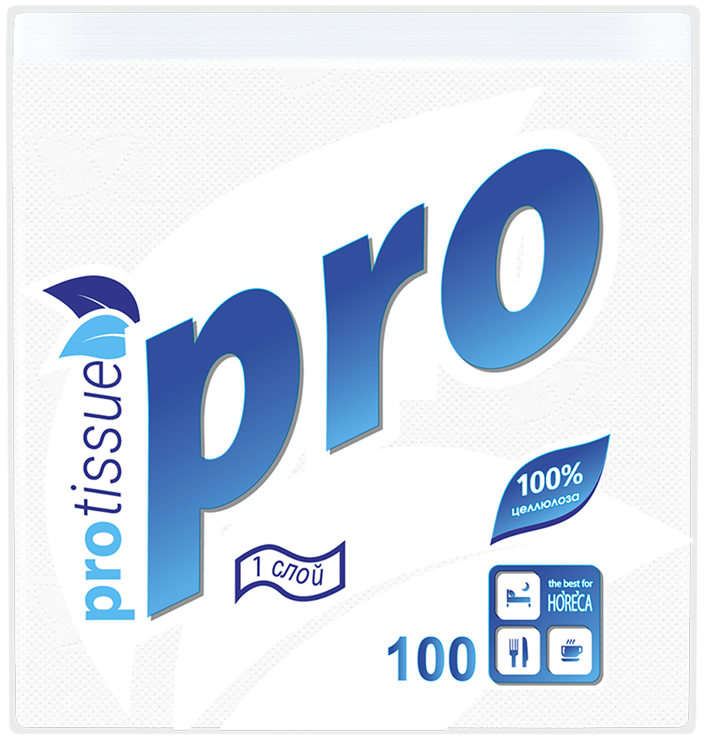 Салфетки бумажные Protissue Premium белые 100 листов