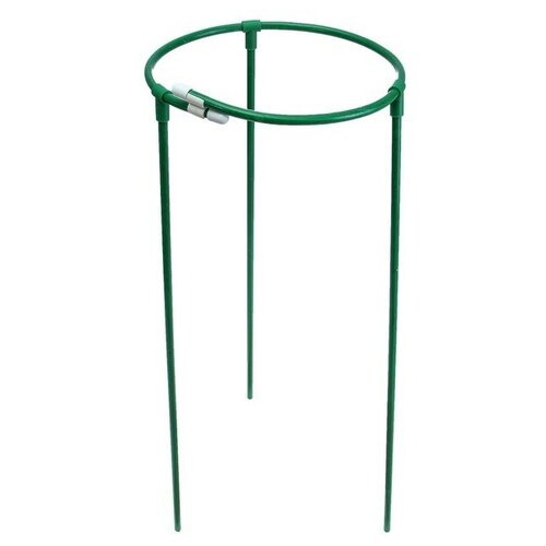 кустодержатель для цветов диаметр 20 см высота 120 см ножка диаметр 1 см металл зелёный Кустодержатель, d = 30 см, h = 70 см, ножка d = 1 см металл, зелёный, троеножка