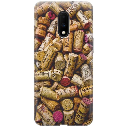 фото Re:paчехол - накладка artcolor для oneplus 7 с принтом "россыпь винных пробок"