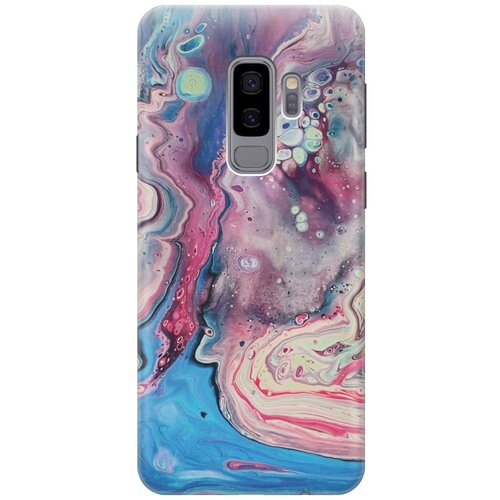 фото Gosso ультратонкий силиконовый чехол-накладка для samsung galaxy s9 plus с принтом "разноцветный мрамор"