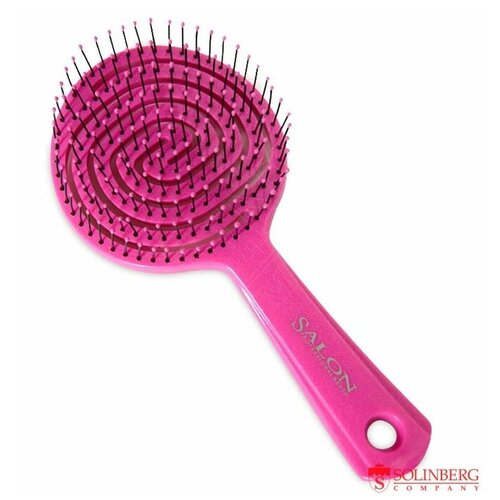 Щетка Salon Professional 18223 Eco-Friendly, продувная, с нейлоновым штифтом, L 18 см щетка salon professional 18224eco friendly продувная с нейлоновым штифтом l 18 см