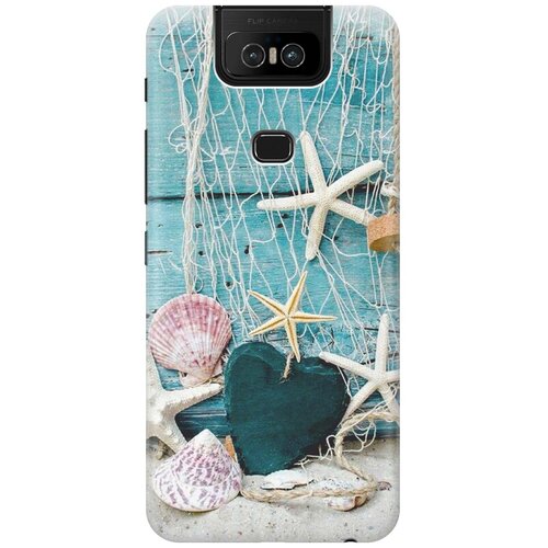фото Cиликоновый чехол на asus zenfone 6 zs630kl / асус зенфон 6 с принтом "морские звезды" gosso