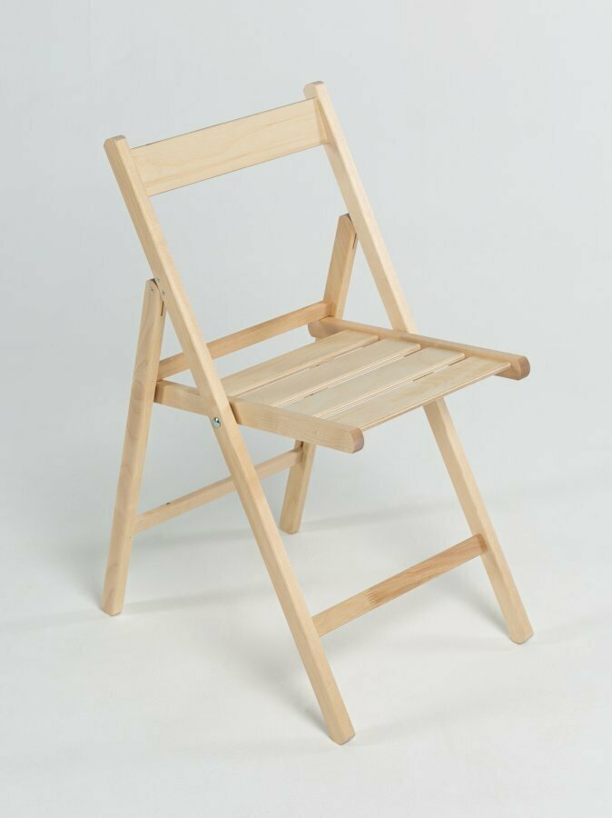 Betula Набор садовой мебели стол складной средний h58 и стул складной с прямой спинкой, шлиф без покрытия. Комплект складной мебели для дачи пикника - фотография № 8