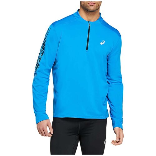 фото Лонгслив asics icon ls 1/2 zip размер l, directoire blue/performance black