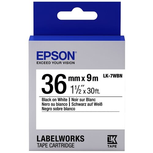 Лента термотрансферная Epson LK-7WBN (C53S657006)