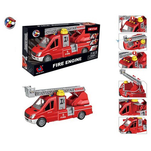 Городская техника Пожарная машина 28 см со световыми и звуковыми эффектами / 666-68P