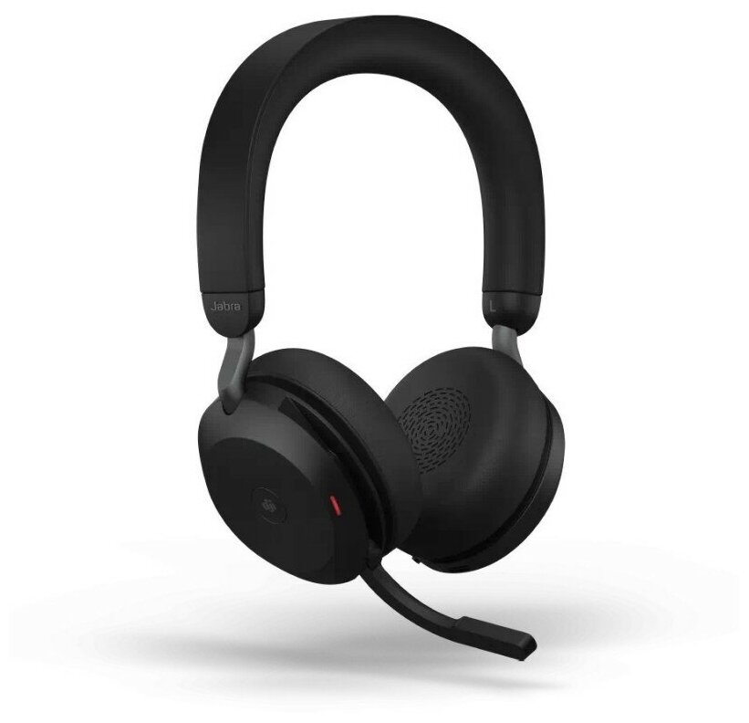 Беспроводные Jabra Evolve2 75 (MS) с микрофоном + подставка для зарядки + адаптер для ПК / Bluetooth (5.2), USB / шумоподавление, ANC / наушники / гарнитура / дома, офиса, контакт-центра / Stereo (27599-999-989)