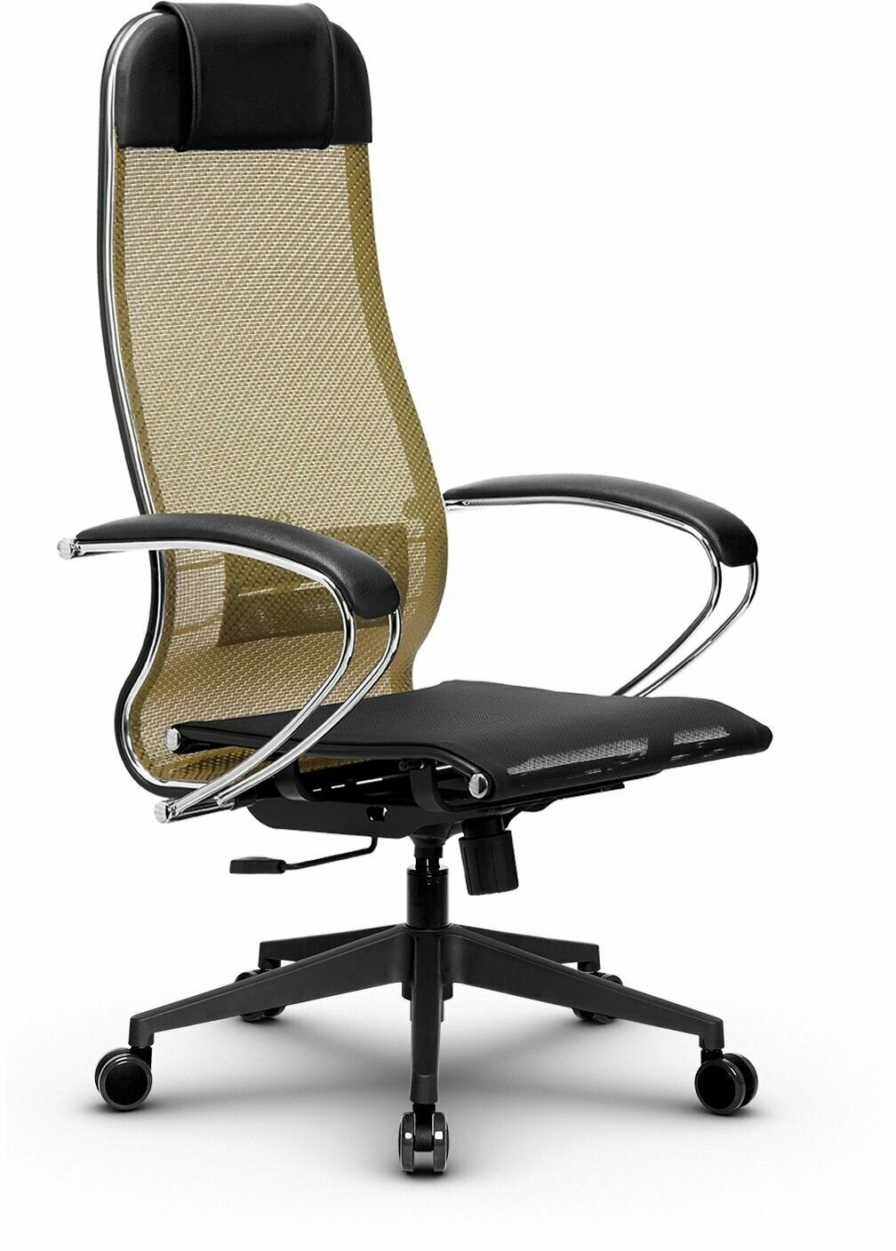 Компьютерное офисное кресло Metta Комплект 4, осн. 002 (17832), Золотой ротанг/Черное
