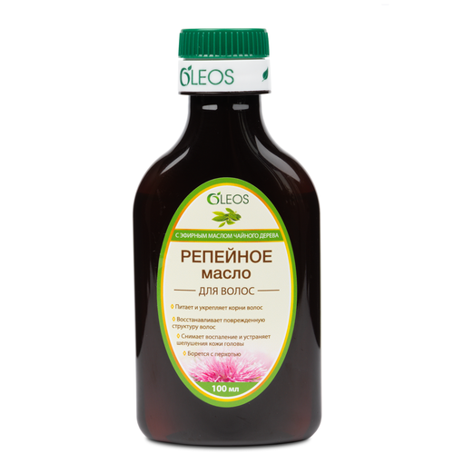 OLEOS Репейное масло с экстрактом чайного дерева, 100 мл, бутылка oleos репейное масло с экстрактом чайного дерева 100 мл бутылка