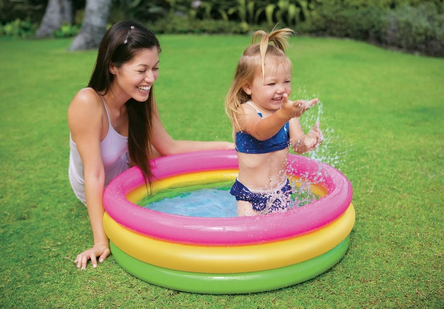 Бассейн надувной детский INTEX &quotSunset Glow Baby Pool" 86х25см (1-3 года) int58924NP — фото 1