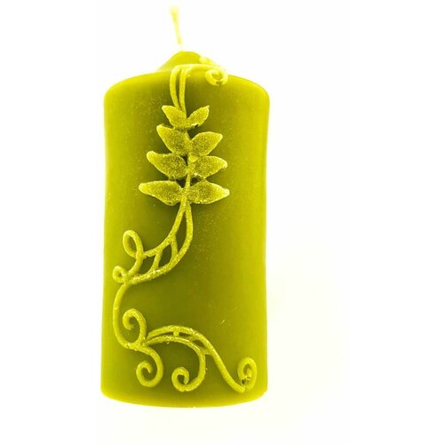 Свеча восковая с Рисунком зелёная 6х12 см Промёд 252 г